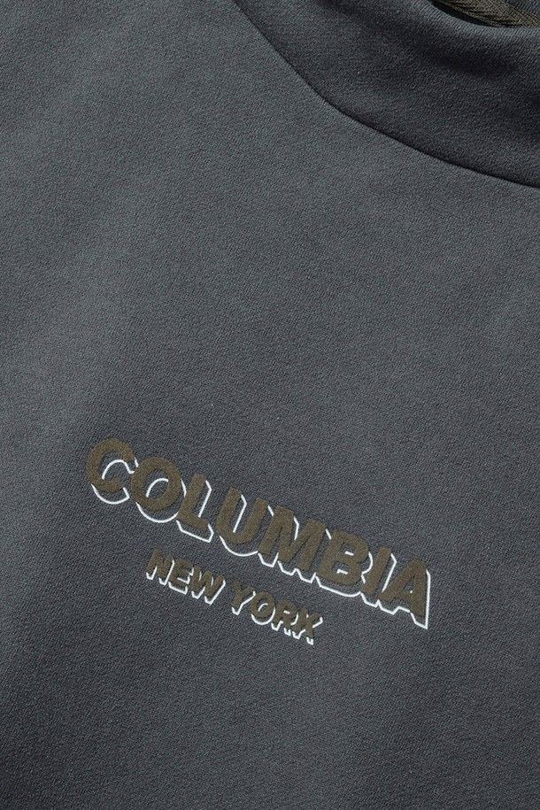 COLUMBIA UNIVERSITY - 후디 - B/S NY MOC NECK H/FLEECE HOODIE 차콜