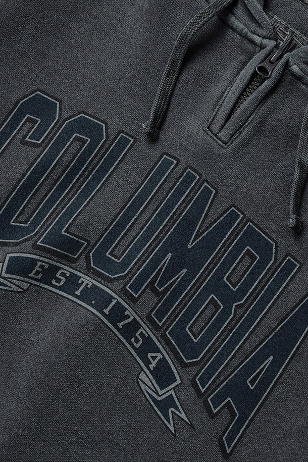 COLUMBIA UNIVERSITY - 후디 - CU 80S VINTAGE H/FLEECE H/ZIP DYEING HOODIE 차콜