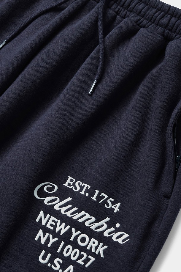 COLUMBIA UNIVERSITY - 조거/스웨트팬츠 - CU BIG SCRIPT FLEECE WIDE SEATPANTS 크라운네이비