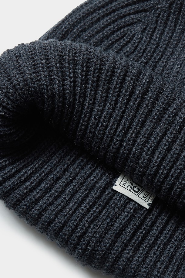 COLUMBIA UNIVERSITY - 모자 - SL-LABEL RELAX FIT KNIT BEANIE 크라운네이비