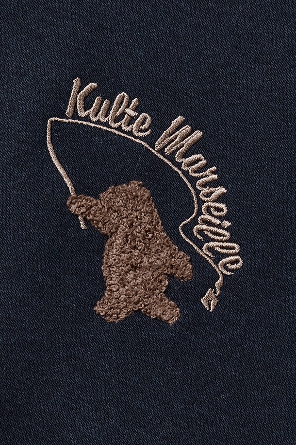 KULTE - 스웨트셔츠 - Fishing bear crewneck D.navy