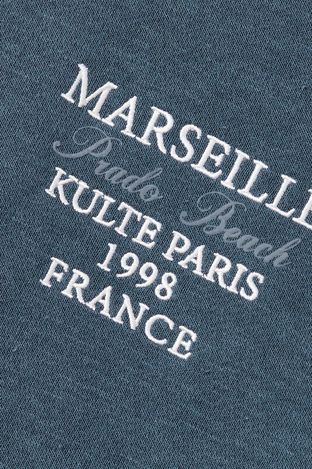 KULTE - 스웨트셔츠 - Small lettering crewneck Blue