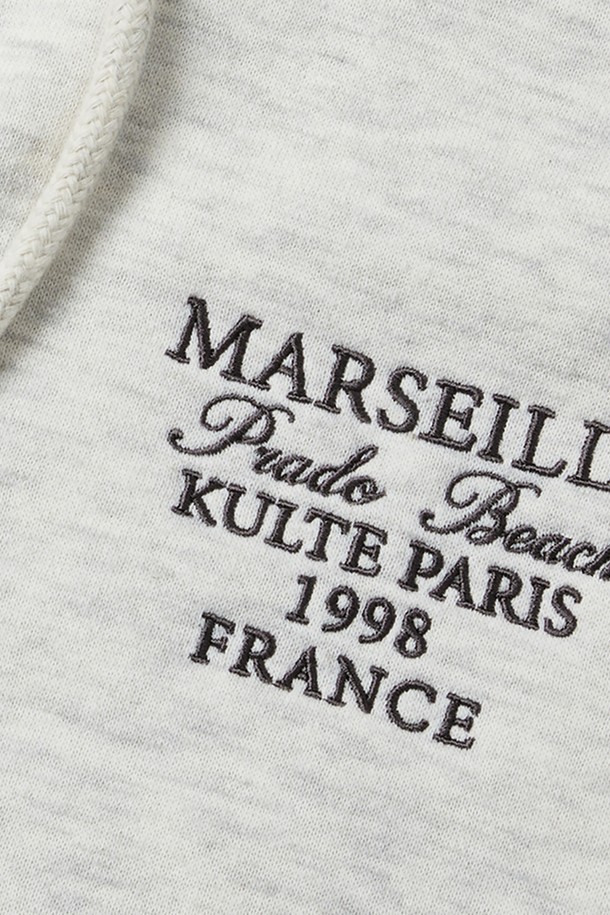 KULTE - 후디 - Small lettering zip-up O.B.melange