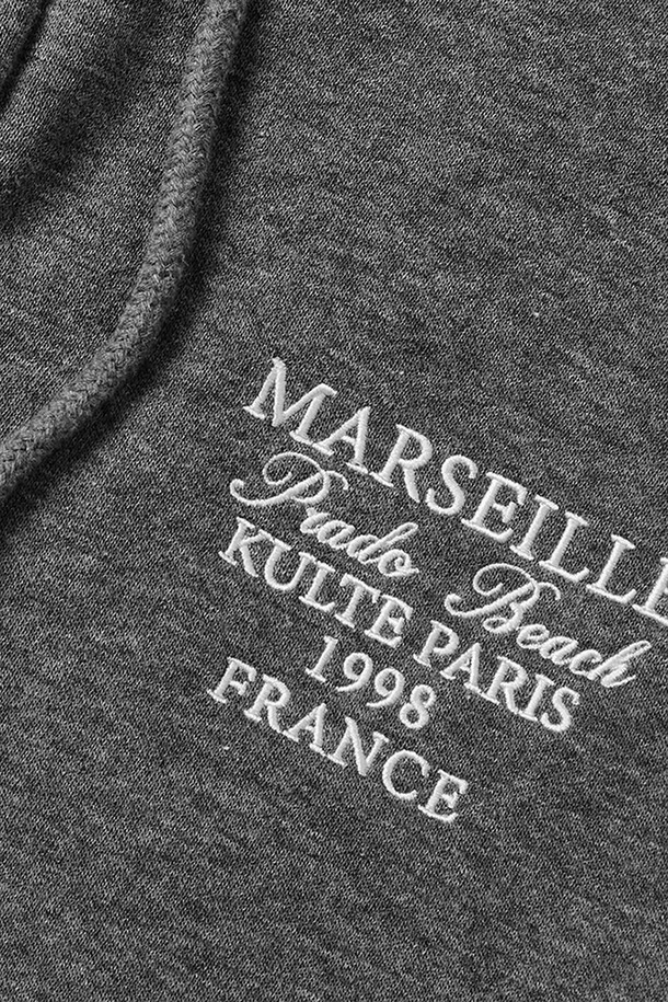 KULTE - 후디 - Small lettering zip-up C.M.grey