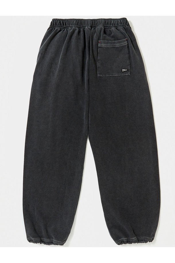 COLUMBIA UNIVERSITY - 조거/스웨트팬츠 - TINY SCRIPT DENIM TERRY LOOSE SWEATPANTS 블랙데님