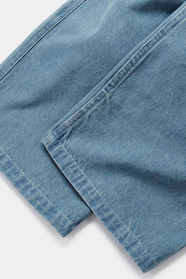 COLUMBIA UNIVERSITY - 데님 - SL-LABEL BELTED PARACHUTE DENIM PANTS 라이트데님