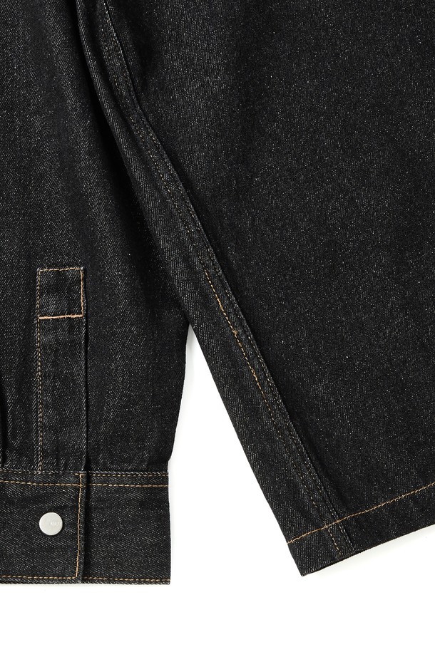 KULTE - 캐주얼셔츠 - Washed work denim shirt Black