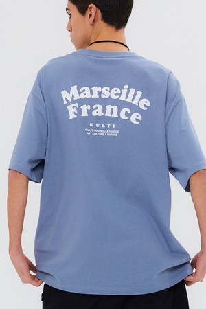 DOUBLE COLLEGE T-SHIRT L.BLUE