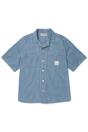 SL-LABEL COUNTRY DENIM S/S SHIRTS 라이트데님