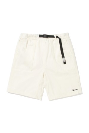 SL-LABEL BELTED COTTON SHORTS PANTS 아이보리