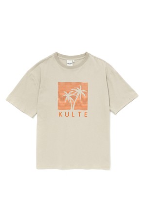 PALM VIBES T-SHIRT 라이트베이지