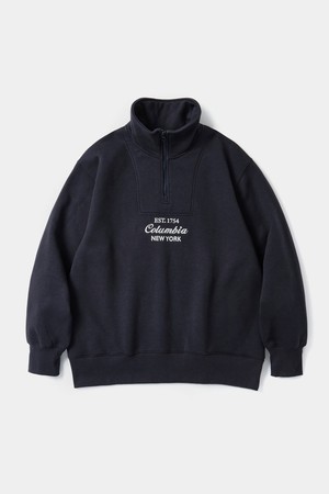 CU BIG SCRIPT TERRY H/ZIP SWEATSHIRTS 크라운네이비