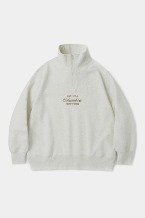 CU BIG SCRIPT TERRY H/ZIP SWEATSHIRTS 오트밀