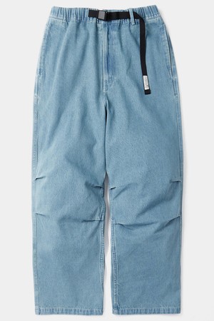 SL-LABEL BELTED PARACHUTE DENIM PANTS 라이트데님