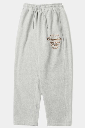 CU BIG SCRIPT FLEECE WIDE SEATPANTS M그레이