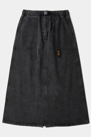 SL-LABEL BELTED DENIM SKIRT 그레이데님