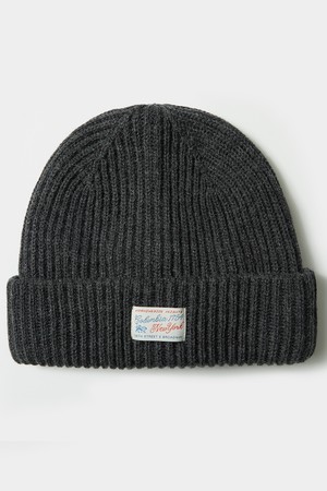 SL-LABEL RELAX FIT KNIT BEANIE 차콜