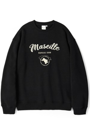 College chain crewneck Black