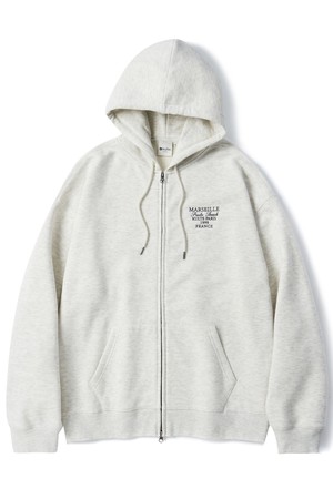 Small lettering zip-up O.B.melange