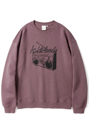 Retro radio crewneck D.pink