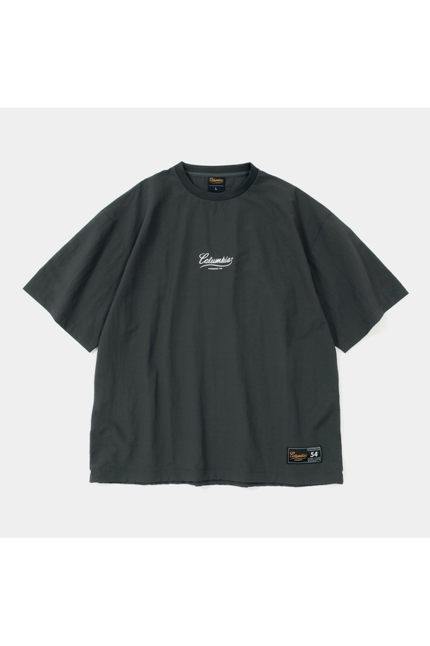 COLUMBIA UNIVERSITY - 반팔티셔츠 - NY STREET TAIL LOGO WOVEN S/S T-SHIRTS 차콜