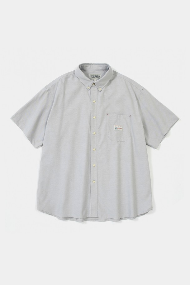 COLUMBIA UNIVERSITY - 반팔셔츠 - SL-LABEL ONE POCKET OXFORD S/S SHIRTS 그레이