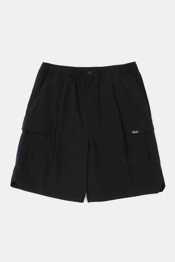 COLUMBIA UNIVERSITY - 하프팬츠 - STREET LABEL LOOSE FIT CARGO BERMUDA SHORTS PANTS 블랙