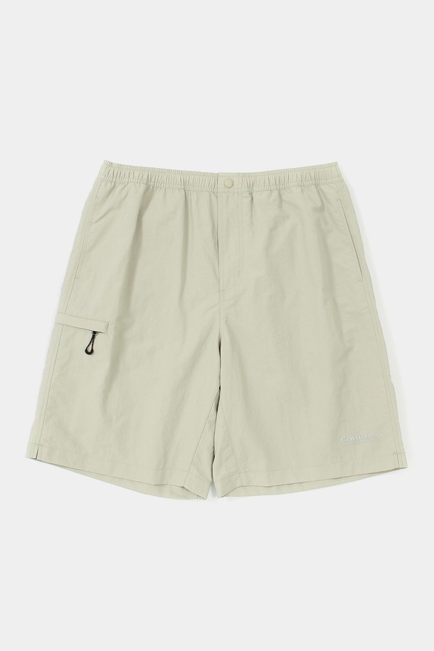 COLUMBIA UNIVERSITY - 하프팬츠 - CU SIG LOGO REGULAR FIT BASIC SHORTS PANTS 베이지