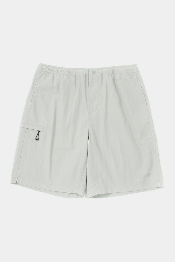 COLUMBIA UNIVERSITY - 하프팬츠 - CU SIG LOGO REGULAR FIT BASIC SHORTS PANTS 라이트그레이