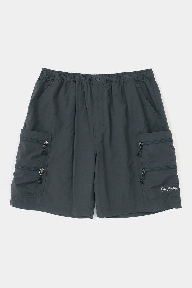 COLUMBIA UNIVERSITY - 하프팬츠 - CU SIG LOGO REGULAR FIT OUTPOCKET SHORTS PANTS 차콜