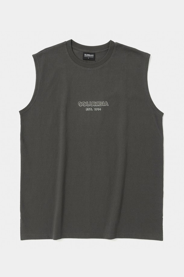 COLUMBIA UNIVERSITY - 반팔티셔츠 - B/S NY SLEEVELESS T-SHIRTS 슬레이트블랙