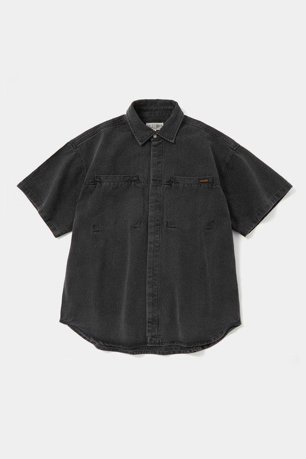 COLUMBIA UNIVERSITY - 반팔셔츠 - COLUMBIA TRAJAN LABEL HIDDEN POCKET DENIM S/S SHIRTS 그레이데님
