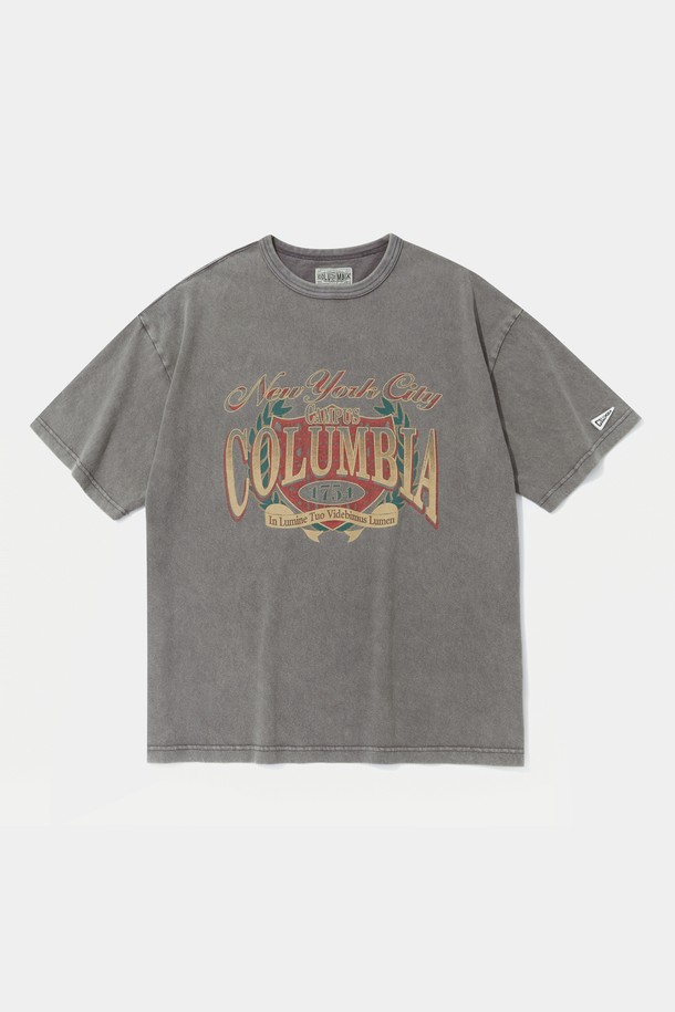 COLUMBIA UNIVERSITY - 반팔티셔츠 - CU CAMPUS MINERAL WASHED S/S T-SHIRTS GRAY