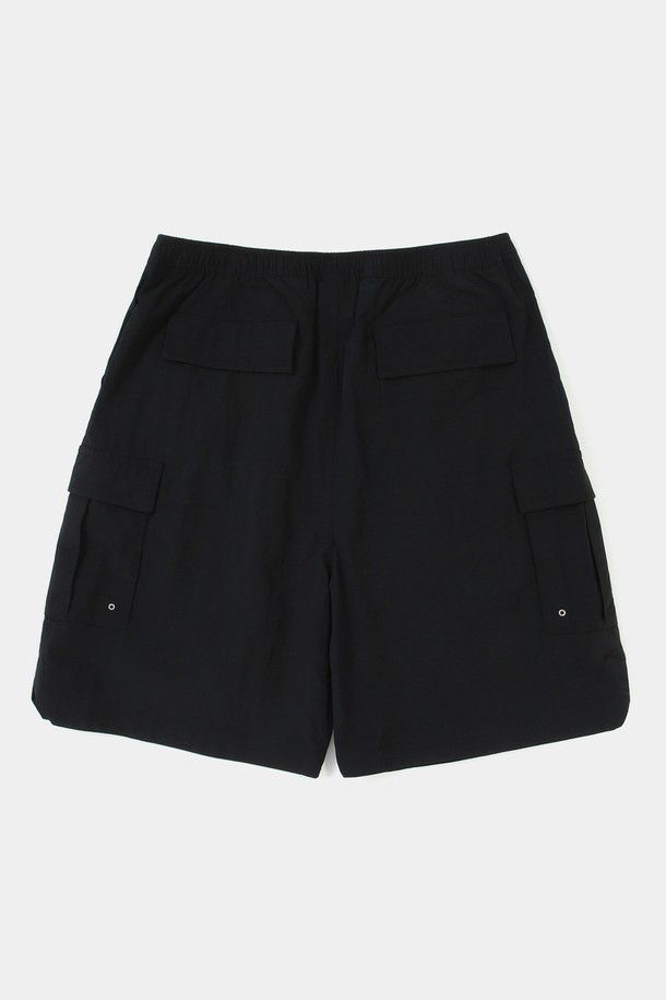 COLUMBIA UNIVERSITY - 하프팬츠 - STREET LABEL LOOSE FIT CARGO BERMUDA SHORTS PANTS 블랙