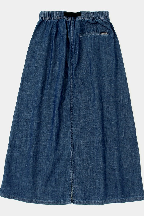 COLUMBIA UNIVERSITY - 롱스커트 - COLUMBIA TRAJAN LABEL BELTED DENIM LONG SKIRTS 미드나잇데님