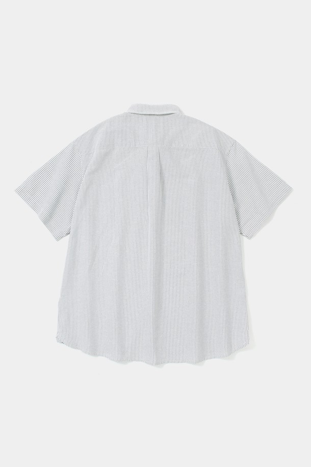 COLUMBIA UNIVERSITY - 반팔셔츠 - SL-LABEL ONE POCKET OXFORD S/S SHIRTS 그레이스트라이프