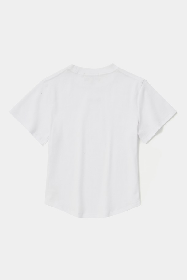 COLUMBIA UNIVERSITY - 반소매 티셔츠 - TINY SCRIPT LOGO WOMEN SLIM-FIT S/S T-SHIRTS 화이트