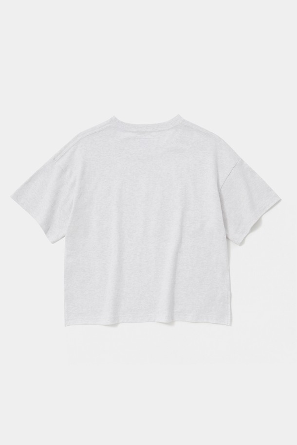COLUMBIA UNIVERSITY - 반소매 티셔츠 - CU 80S VINTAGE CRACK LOGO WOMEN S/S T-SHIRTS 라이트멜란지