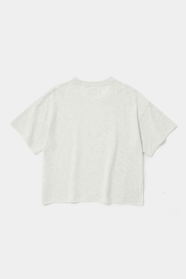 COLUMBIA UNIVERSITY - 반소매 티셔츠 - CU 80S VINTAGE CRACK LOGO WOMEN S/S T-SHIRTS 오트밀