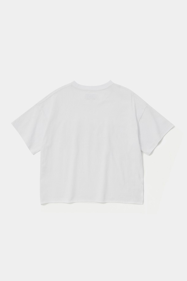 COLUMBIA UNIVERSITY - 반소매 티셔츠 - CU 80S VINTAGE CRACK LOGO WOMEN S/S T-SHIRTS 화이트