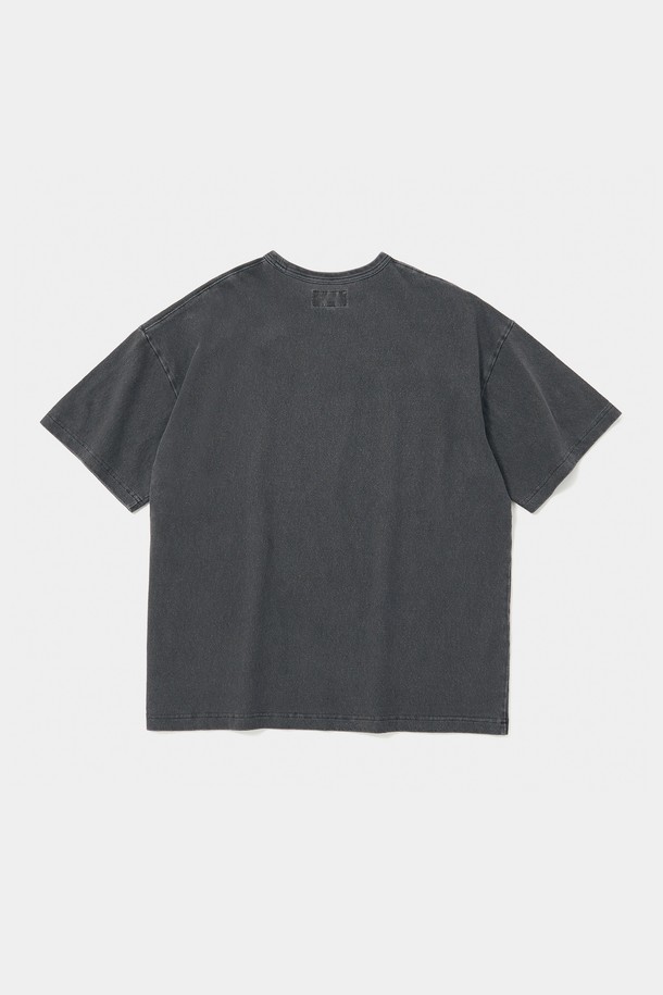 COLUMBIA UNIVERSITY - 반팔티셔츠 - CU 80S VINTAGE CRACK LOGO GARAMENTS DYING S/S T-SHIRTS 차콜