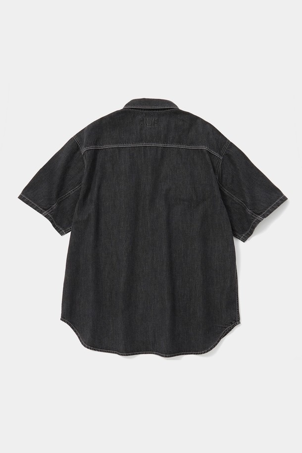 COLUMBIA UNIVERSITY - 반팔셔츠 - COLUMBIA TRAJAN LABEL CONTRAST STITCH DENIM S/S SHIRTS 그레이데님