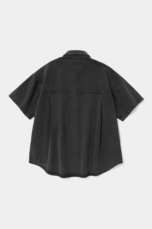 COLUMBIA UNIVERSITY - 반팔셔츠 - COLUMBIA TRAJAN LABEL HIDDEN POCKET DENIM S/S SHIRTS 그레이데님