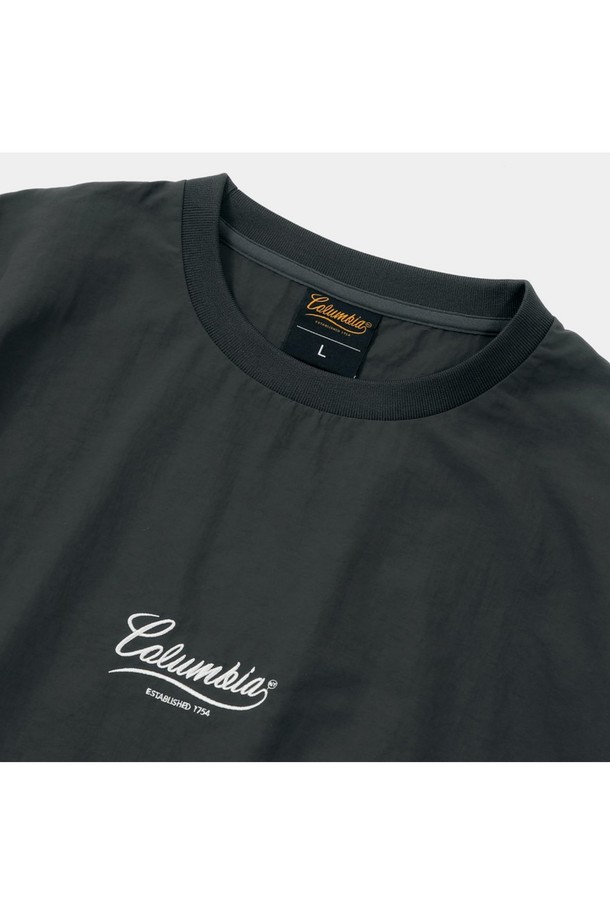 COLUMBIA UNIVERSITY - 반팔티셔츠 - NY STREET TAIL LOGO WOVEN S/S T-SHIRTS 차콜