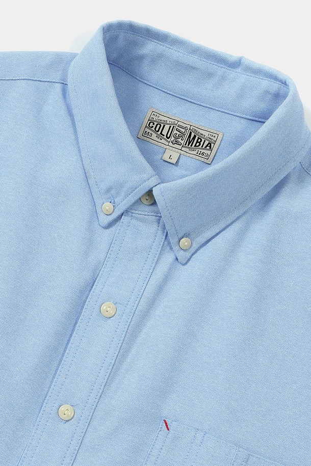 COLUMBIA UNIVERSITY - 반팔셔츠 - SL-LABEL ONE POCKET OXFORD S/S SHIRTS 블루