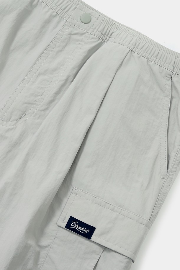 COLUMBIA UNIVERSITY - 하프팬츠 - STREET LABEL LOOSE FIT CARGO BERMUDA SHORTS PANTS 라이트그레이