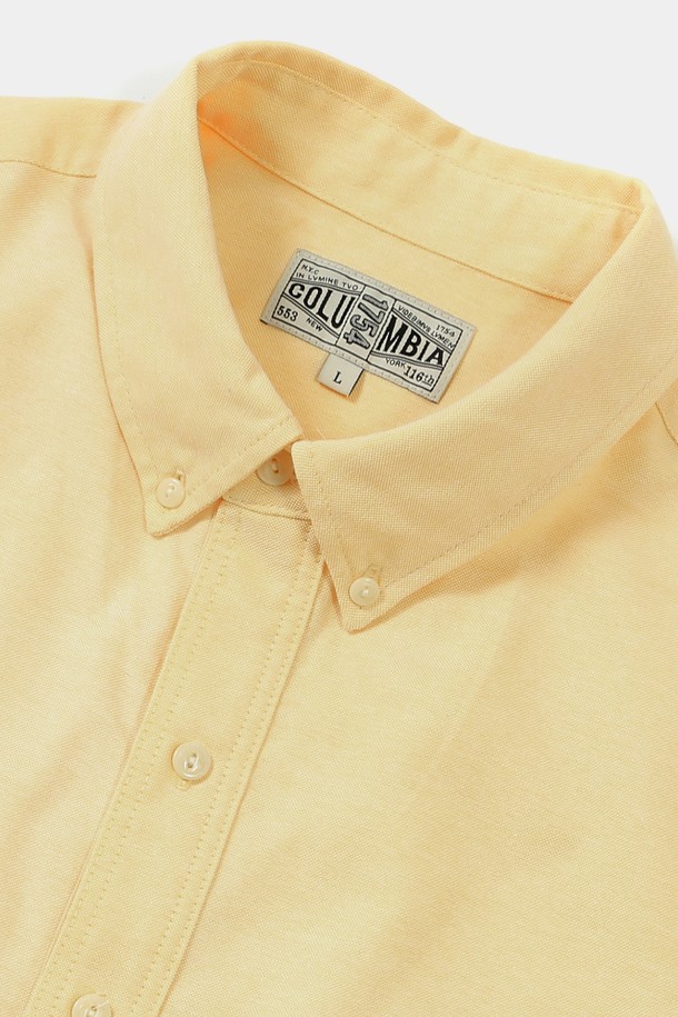 COLUMBIA UNIVERSITY - 반팔셔츠 - SL-LABEL ONE POCKET OXFORD S/S SHIRTS 옐로우
