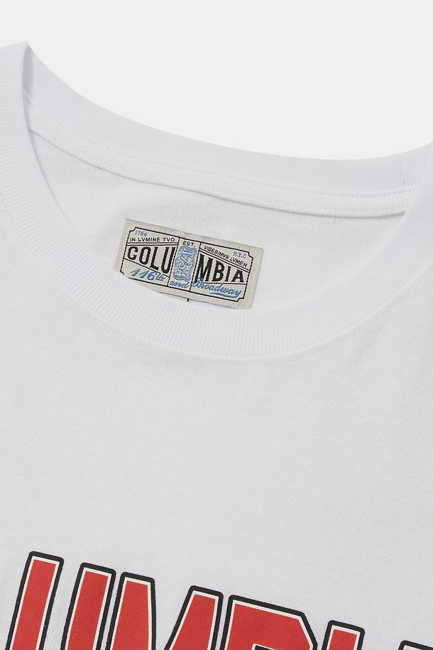 COLUMBIA UNIVERSITY - 반소매 티셔츠 - CU 80S VINTAGE CRACK LOGO WOMEN S/S T-SHIRTS 화이트