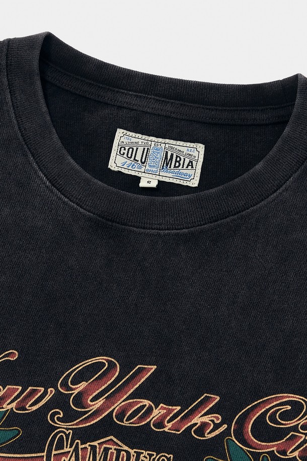 COLUMBIA UNIVERSITY - 반소매 티셔츠 - CU CAMPUS MINERAL WASHED WOMEN S/S T-SHIRTS 차콜