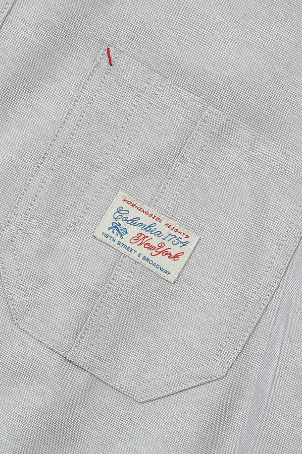 COLUMBIA UNIVERSITY - 반팔셔츠 - SL-LABEL ONE POCKET OXFORD S/S SHIRTS 그레이